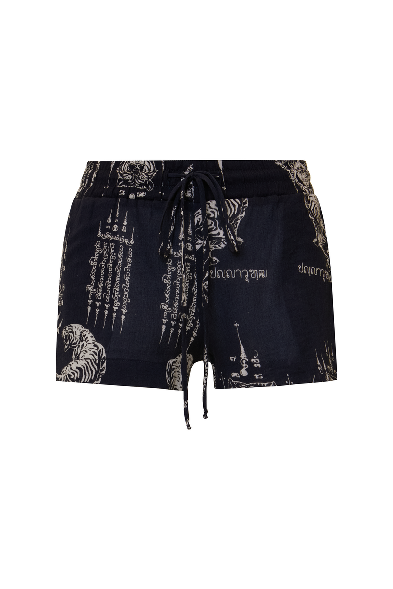 SHORTS ALGODÃO THAI PRETO (8720249192675)