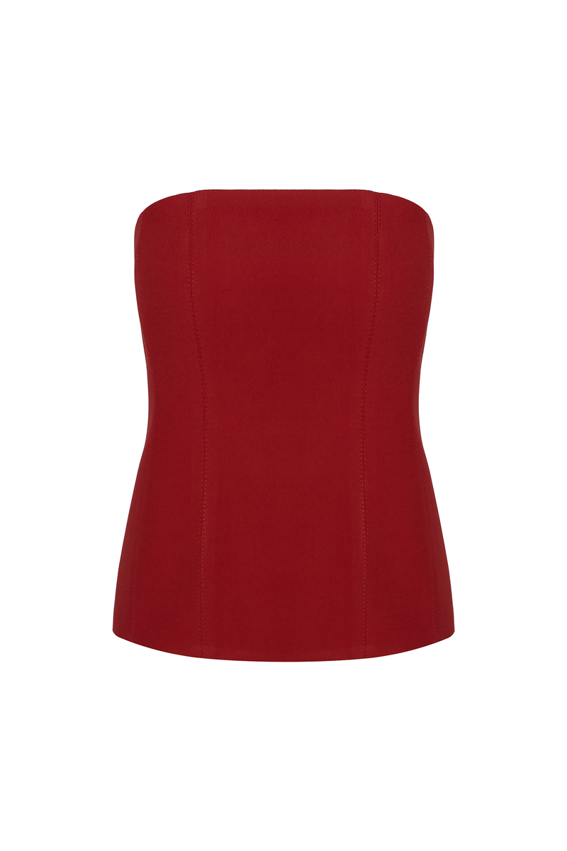 TOP CORSET CREPE PATOU VERMELHO (8720249422051)