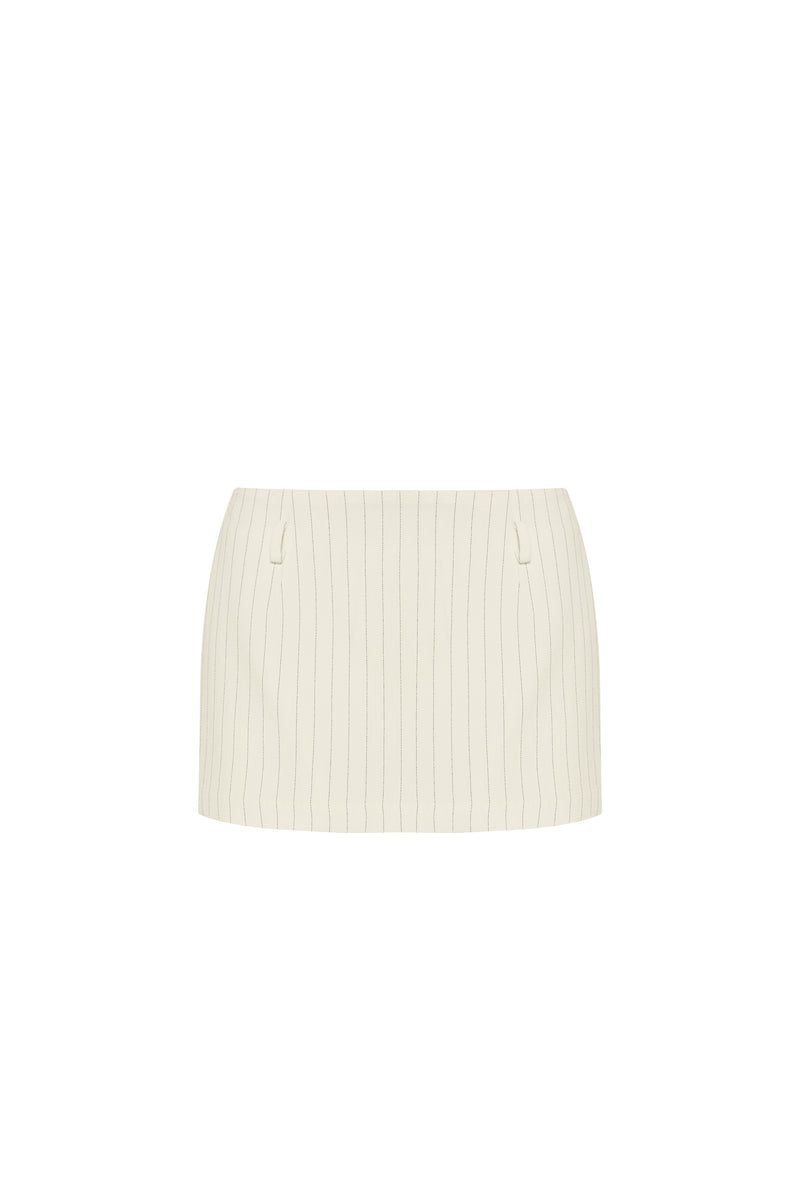 MINI SHORTS SAIA ALFAIATARIA CREPE PATOU RISCA DE GIZ OFF WHITE (8616966422755)