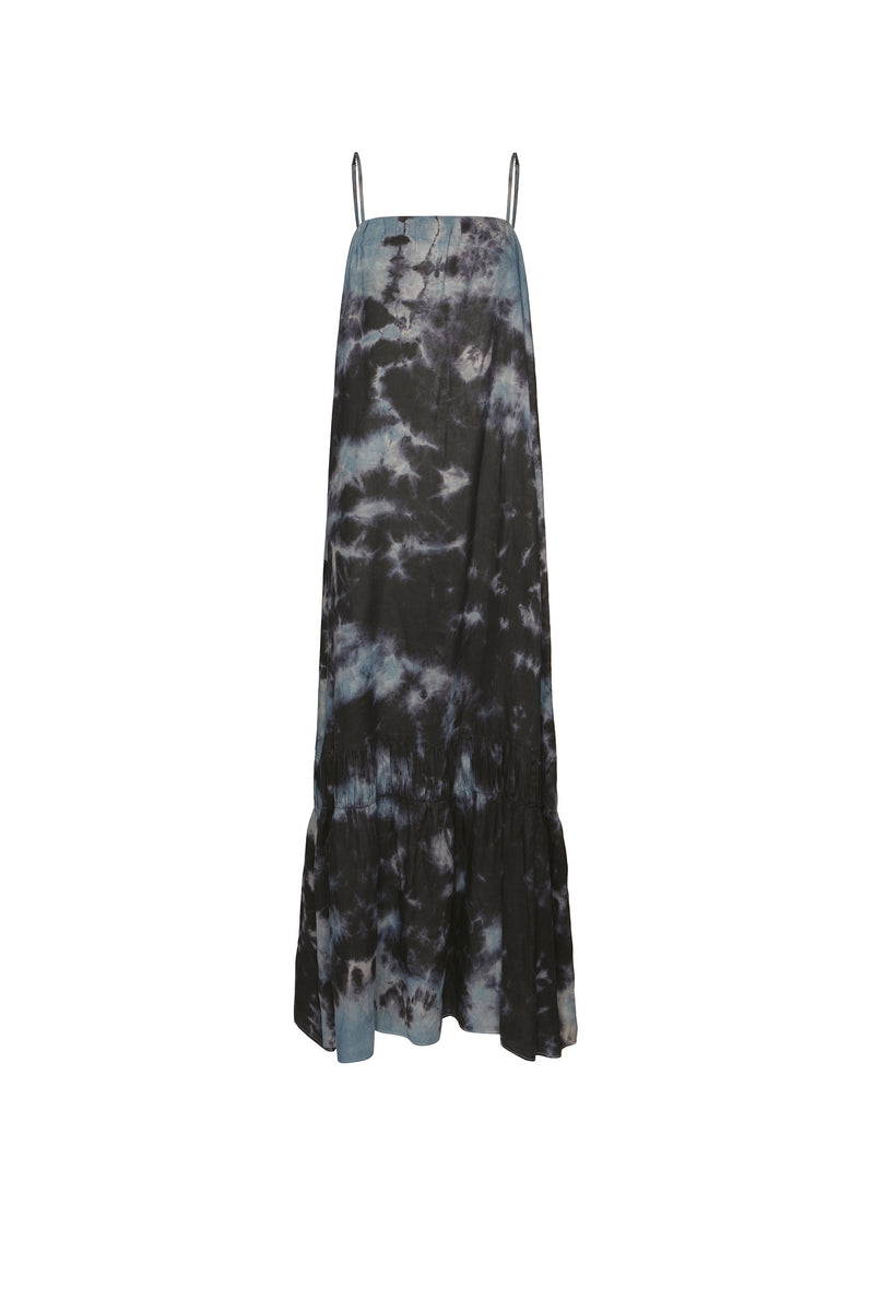 VESTIDO LONGO LINHO ALÇA TIE DYE AZUL E PRETO (8537373802723)