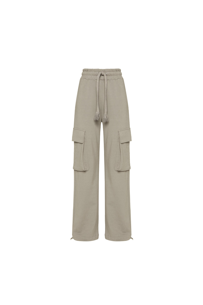 CALÇA CARGO MOLETOM CINZA ESCURO (8537365545187)