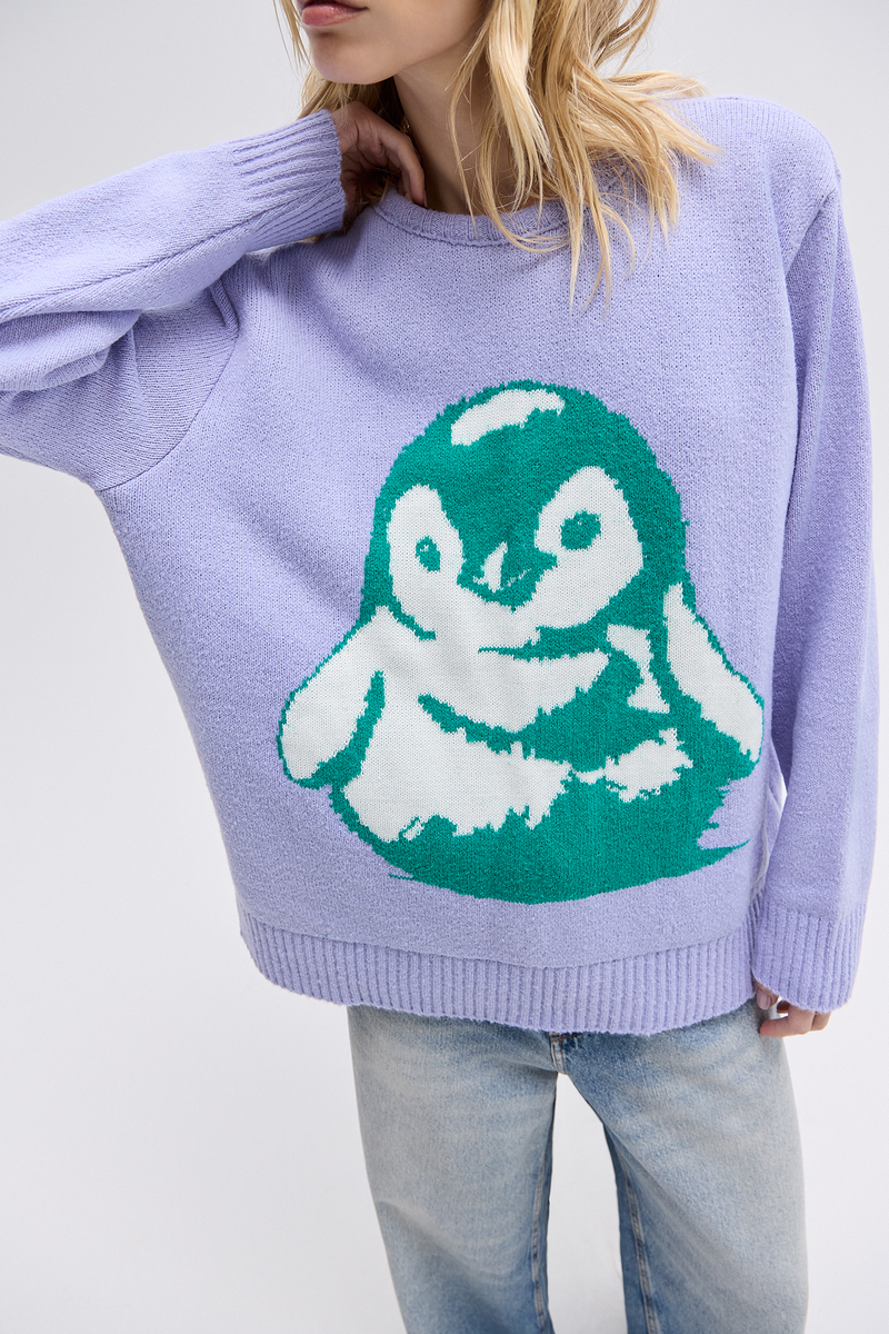 BLUSA TRICOT LILÁS PINGUIM (8730041090275)